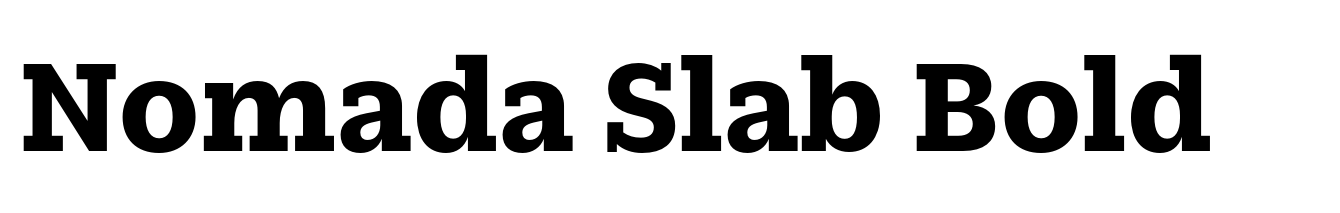 Nomada Slab Bold